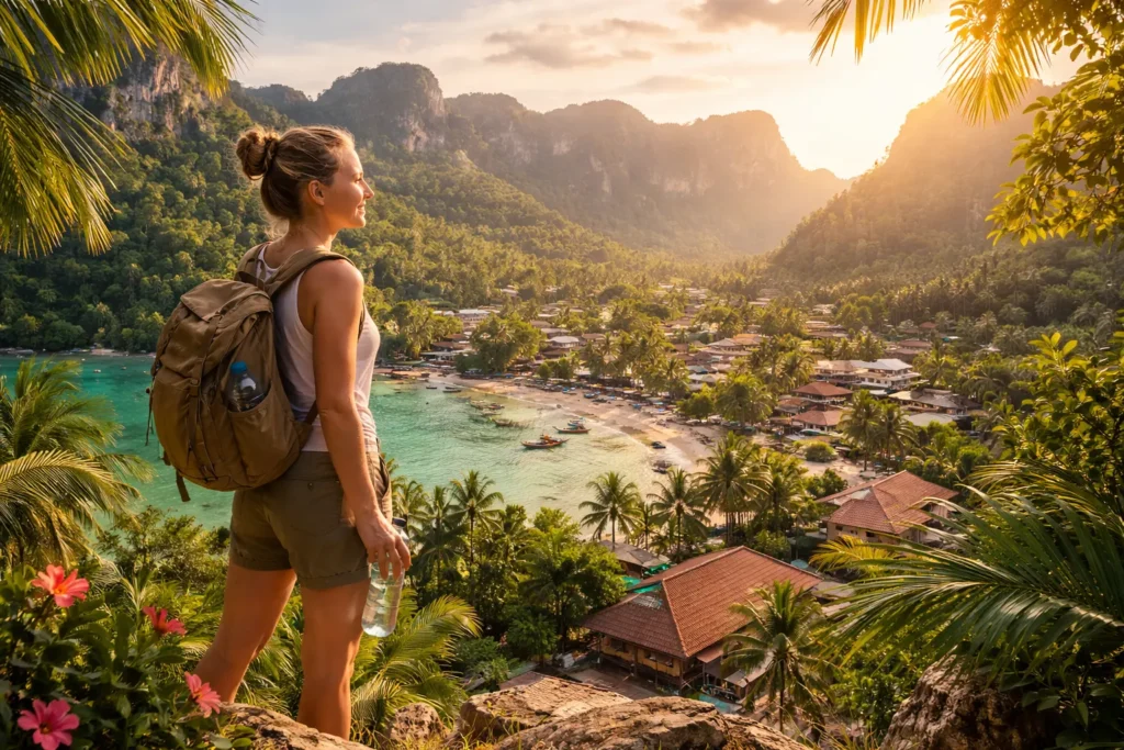 A teacher exploring the wildlife