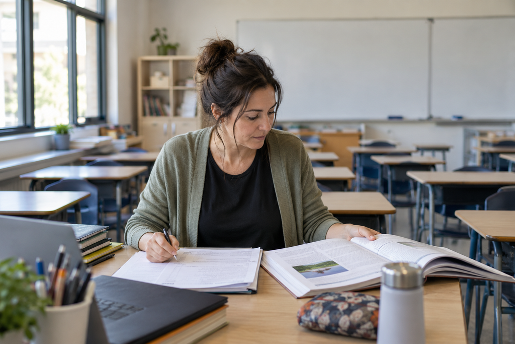 Australian teacher reviewing an unfamiliar overseas curriculum